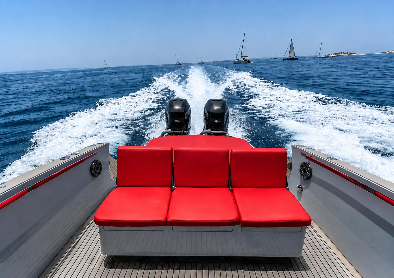 View from The Titan while cruising between Ibiza and Formentera